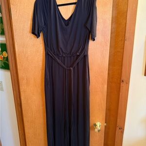 Latched Mama Black Viscose Maxi Dress